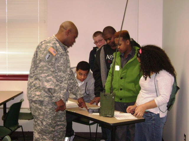 Students learn Army Code