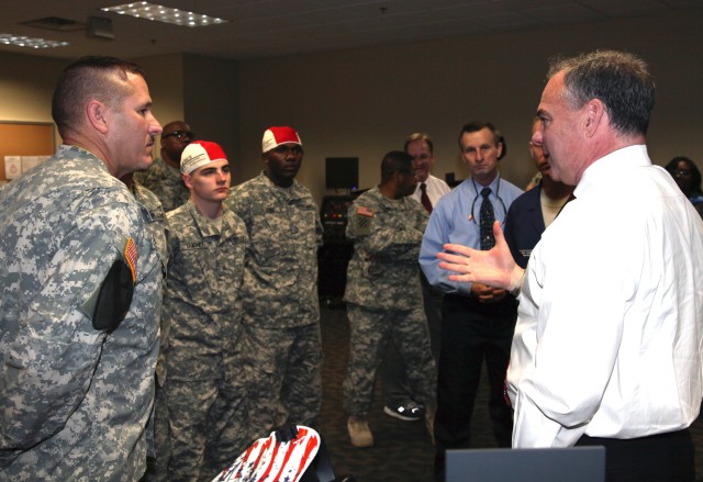 Senator Kaine visits Army's sustainment think tank