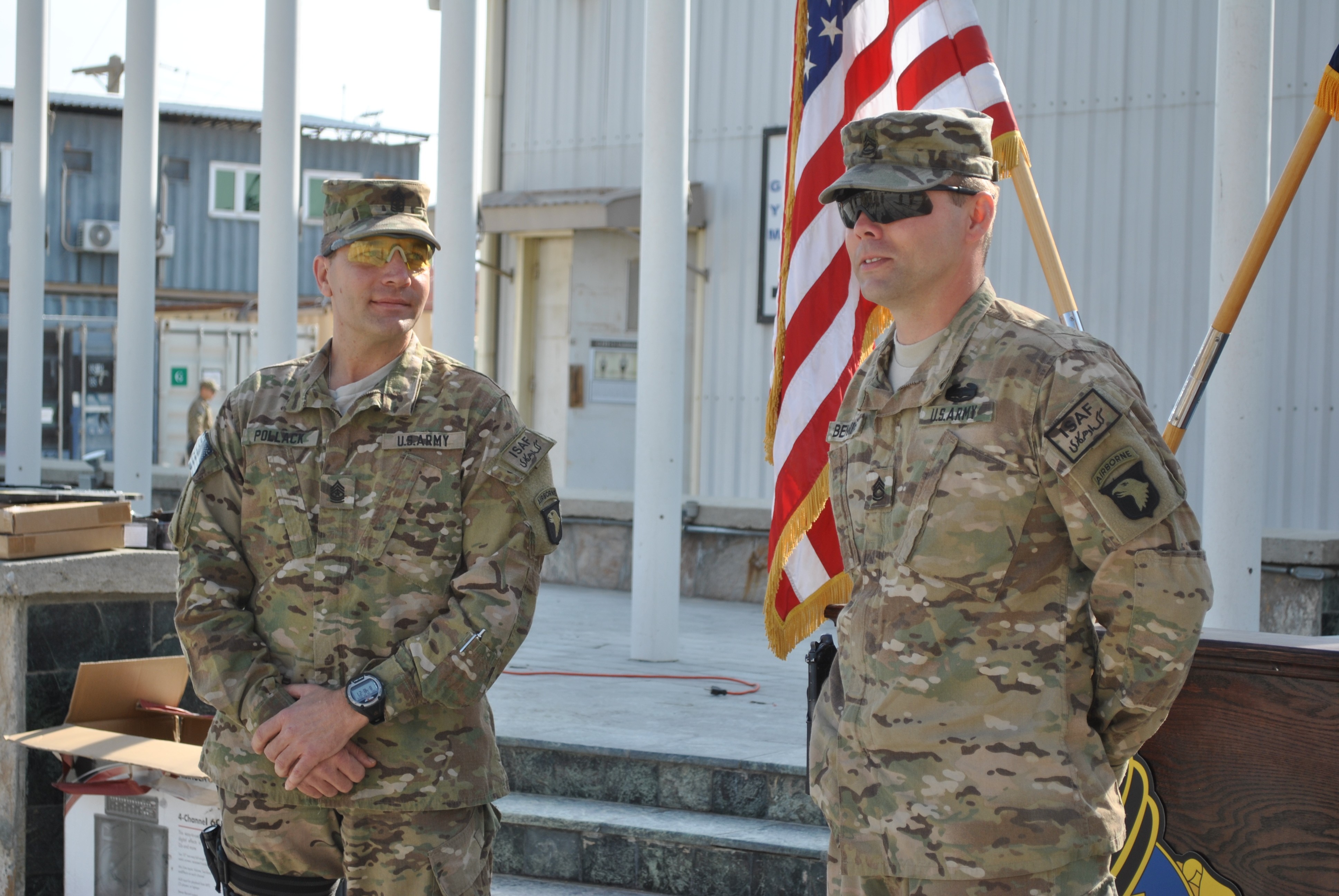 Bastogne Soldier receives Combat Action Badge from his father Article The United States Army