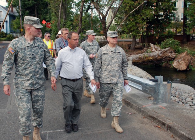 Corps Going Green:  Command tour of Westmoreland Restoration Project