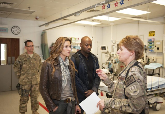 Hollywood celebrities meet service members