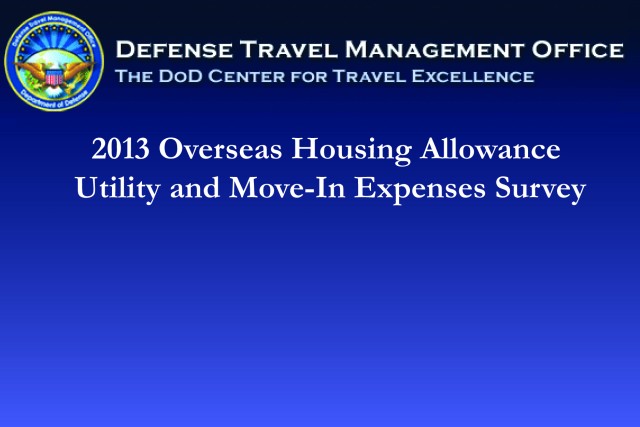 2013 Overseas Housing Allowance