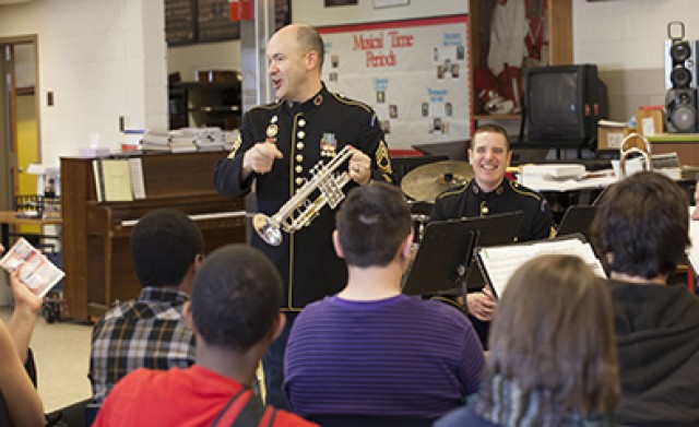 U.S. Army Field Band Master Sgt. Michael Klima at Glen Burnie High School