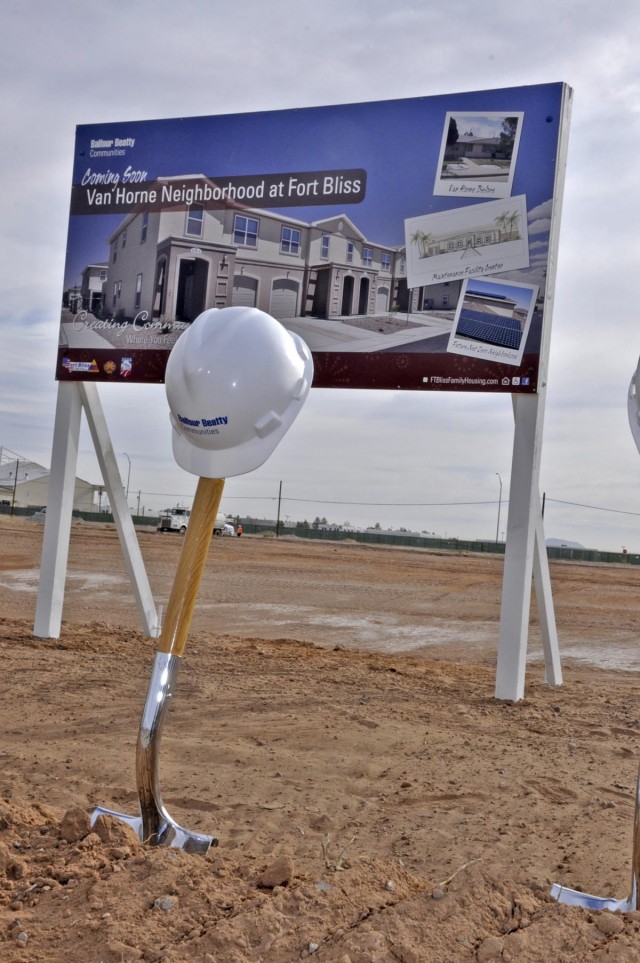 Van Horne, a world class neighborhood breaks ground at Fort Bliss