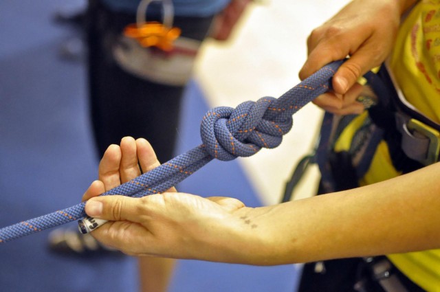 Women on Fort Bliss belay - belay on