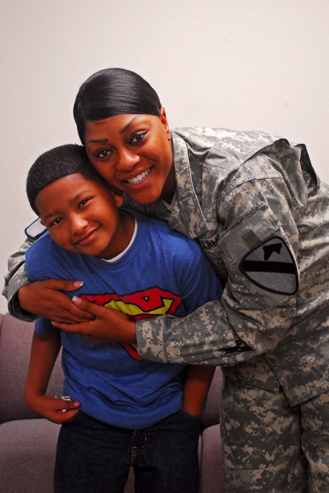 Little superheroes stand behind our troops
