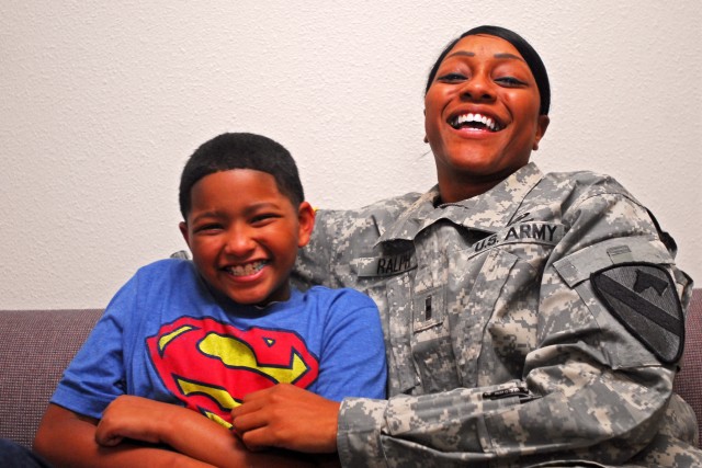 Little superheroes stand behind our troops