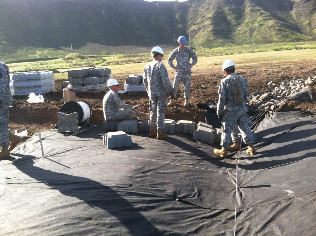 561st Engineers repair road on Marine base