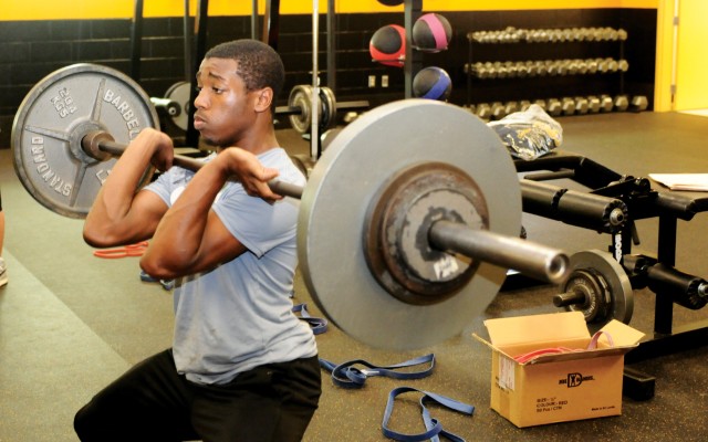 Lifting in new weight room