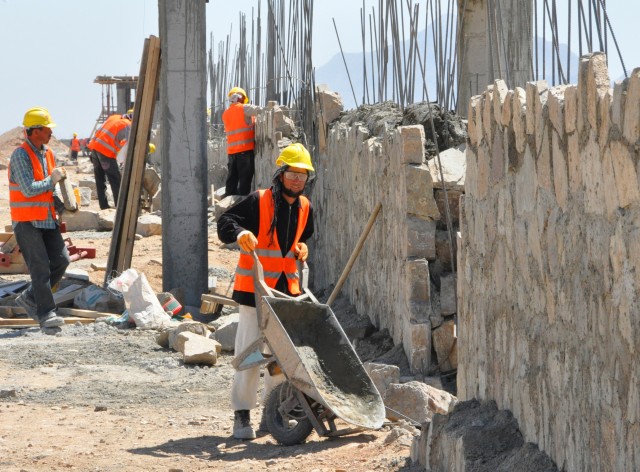 Construction underway of ANA brigade compound in Zhari district