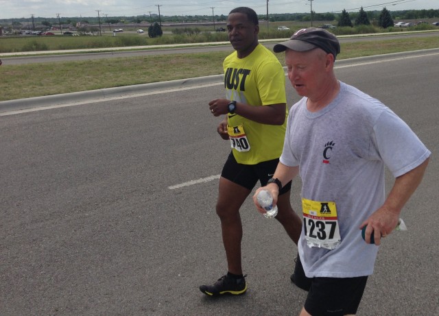 Infantry Soldiers cross finish line at Army's post-Boston Marathon
