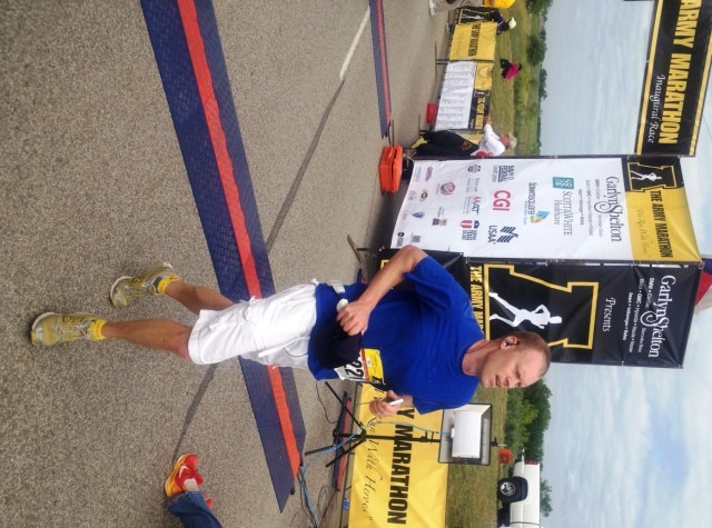 Infantry Soldiers cross finish line at Army's post-Boston Marathon