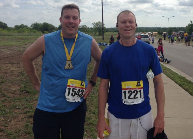 Infantry Soldiers cross finish line at Army's post-Boston Marathon