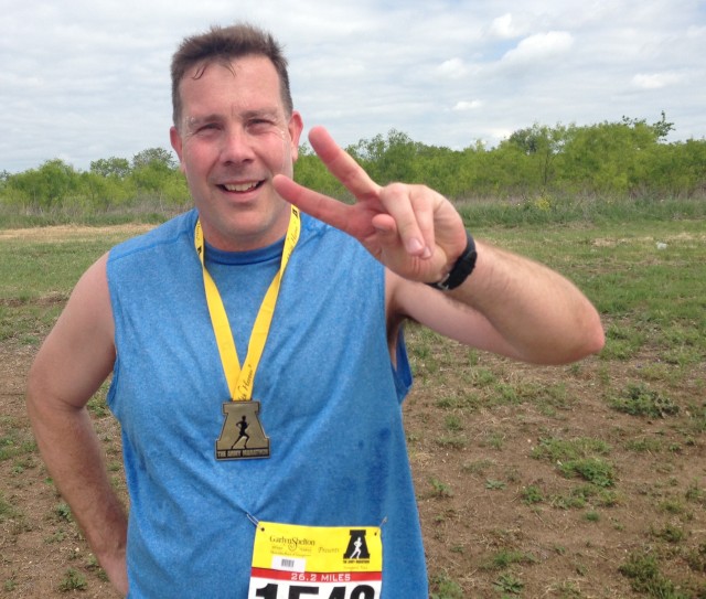 Infantry Soldiers cross finish line at Army's post-Boston Marathon