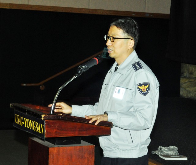 Korean National Police visit Yongsan Army base
