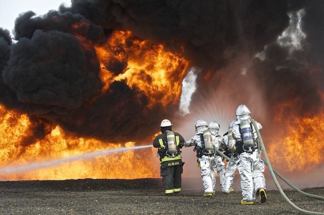 Camp Humphreys Fire Department live fire training exercise