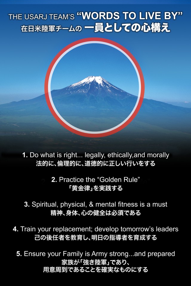 Transformational leaders embody US Army Japan's 'Words to Live By'