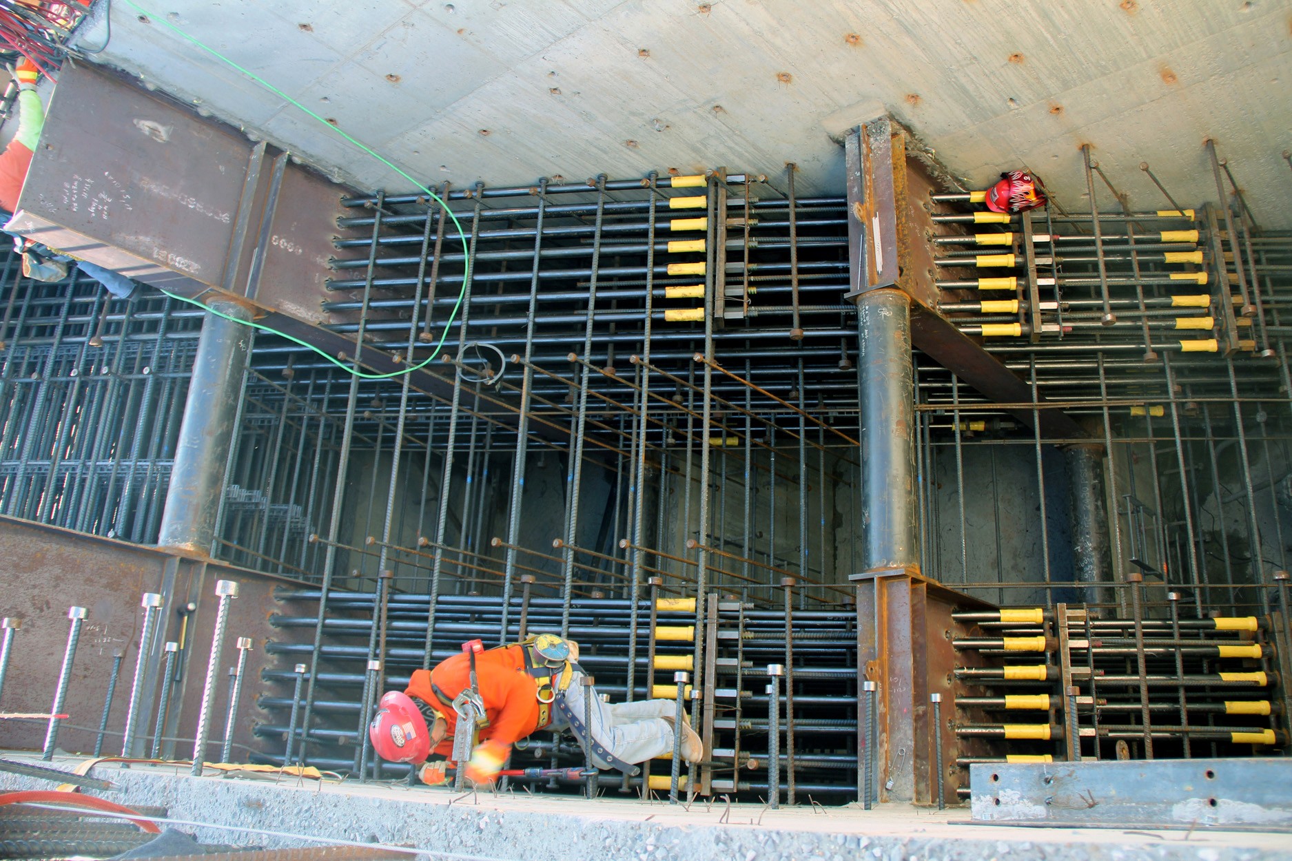 Engineering innovation: Olmsted outside envelope placing concrete in ...