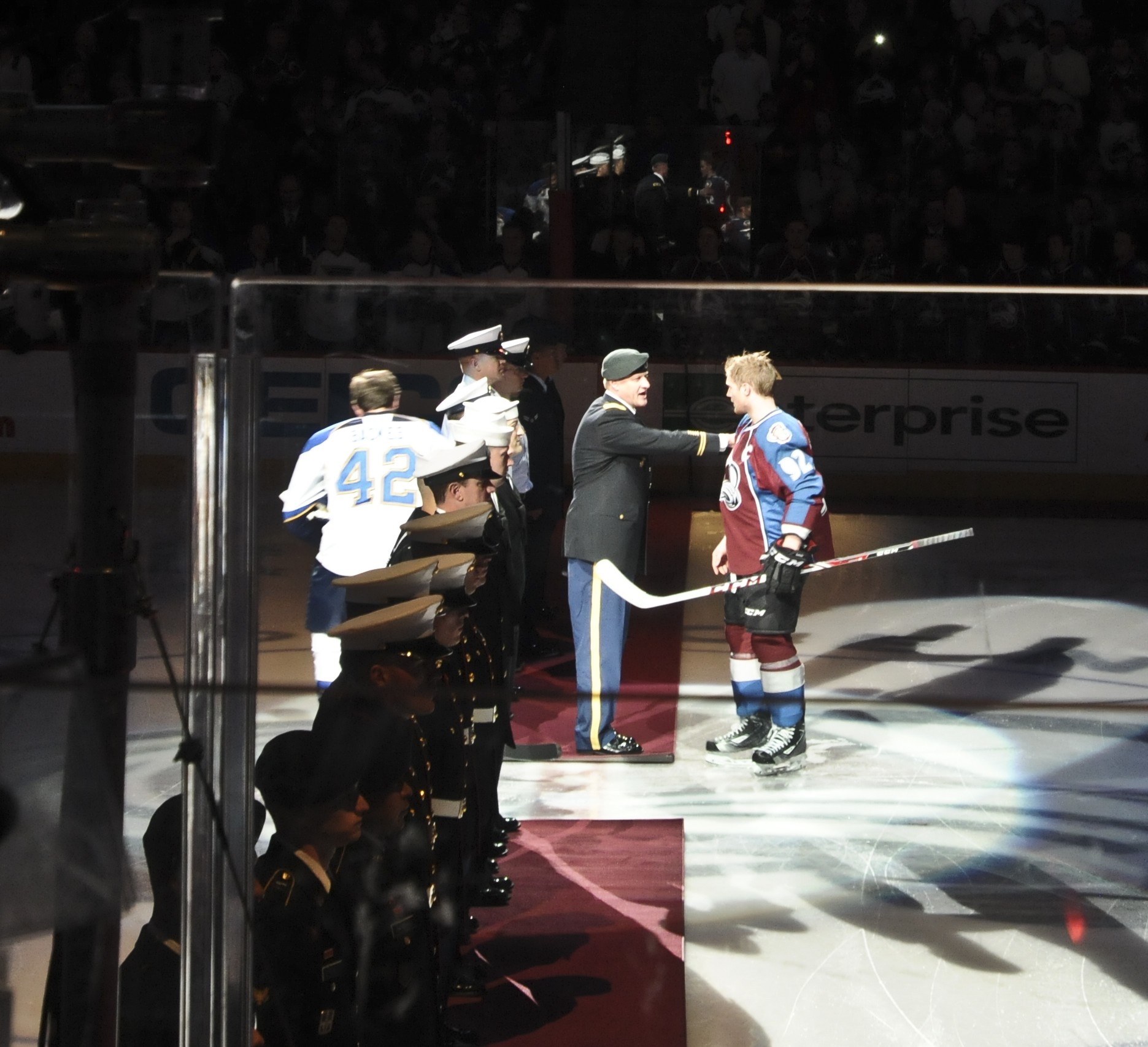 Where Avs captain Landeskog got that flag for the championship rally