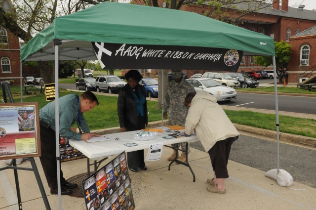 Fort McNair hosts White Ribbon Campaign