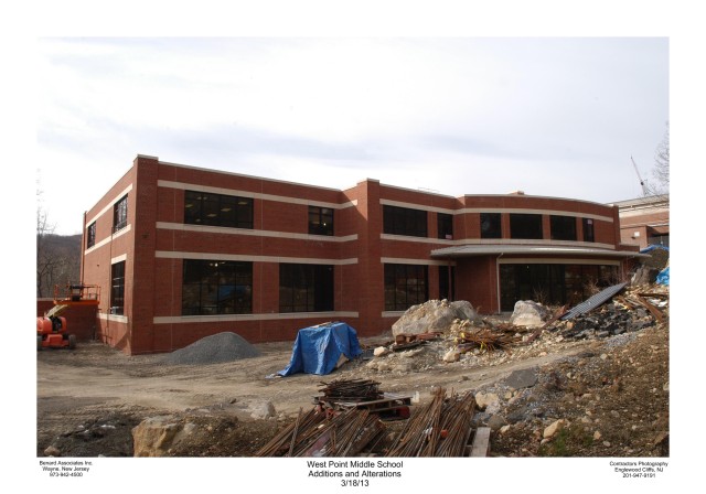 Photograph of the exterior during renovation.