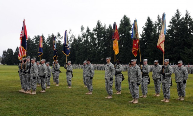Lancer Brigade uncases its colors at JBLM