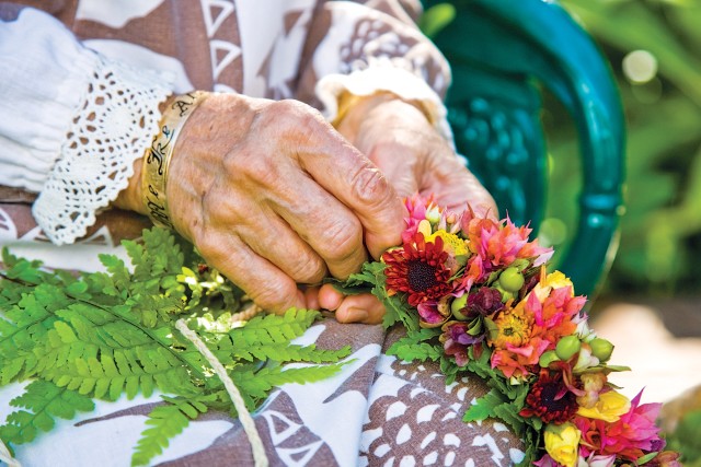 Lei making