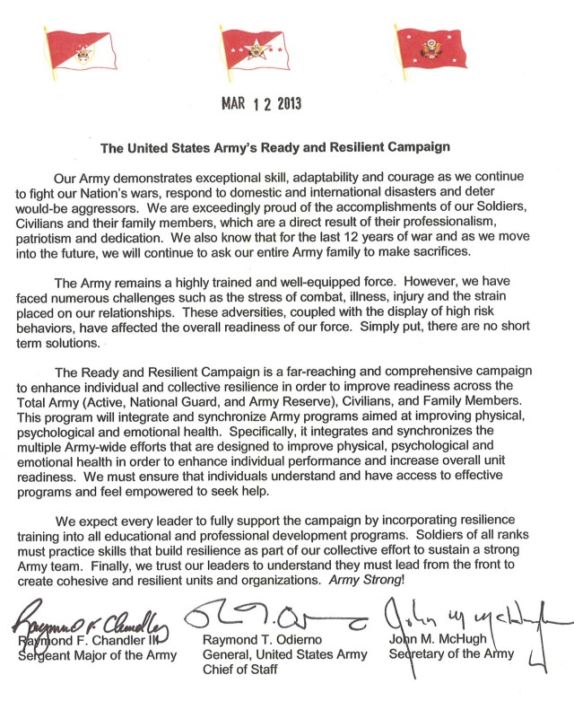 Command Resiliency Letter