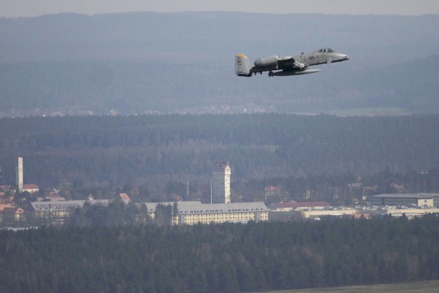 USAFE A-10 Thunderbolt makes final flight over Grafenwoehr Training Area