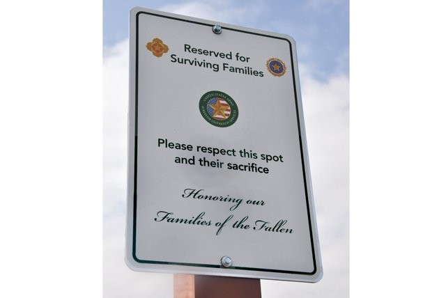 Families of fallen receive designated parking