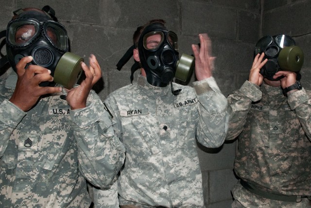 Logisticians unmask for training