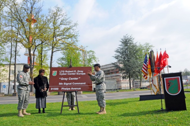 5th Signal Command's Cyber Center Europe dedication to LTG Robert E. Gray