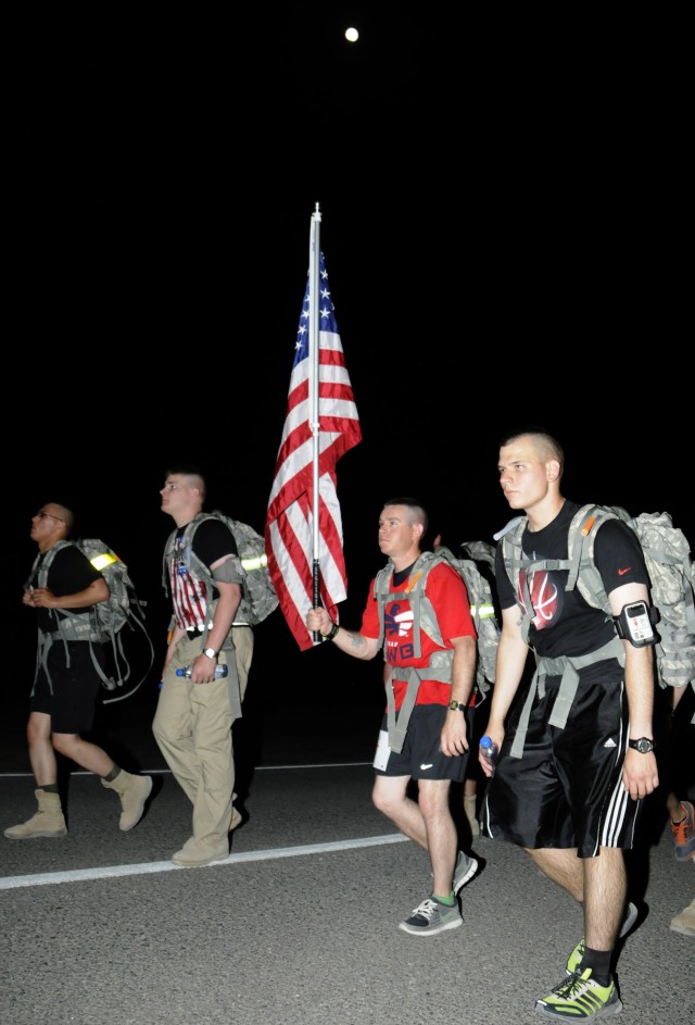 Fallen service members honored in 28-mile march