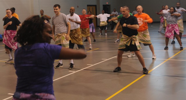 412th Theater Engineer Command Soldiers wear Samoan garb