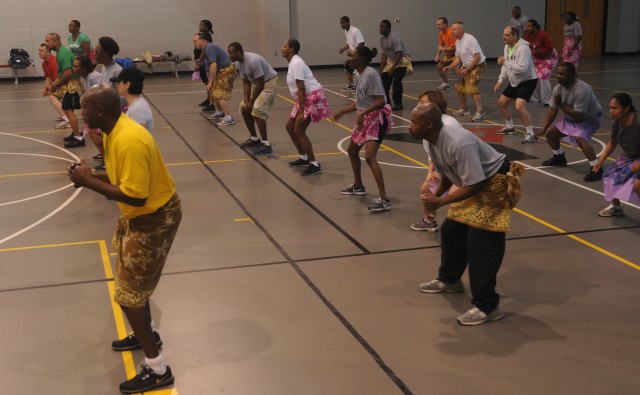 412th Theater Engineer Command Soldiers wear Samoan garb