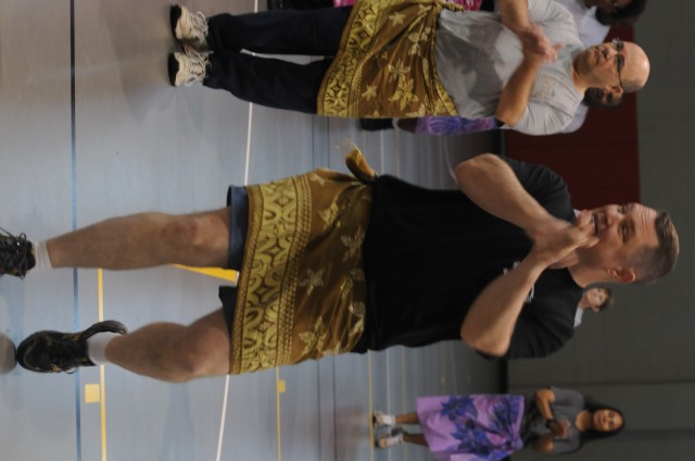 412th Theater Engineer Command Soldiers wear Samoan garb