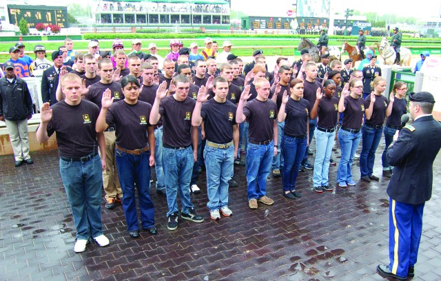 Future Soldiers Take Oath of Enlistment at the Kentucky Derby