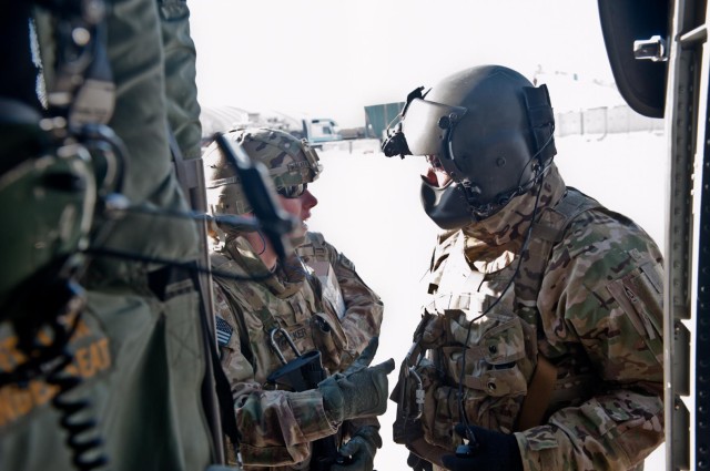 No Mercy soldiers go beyond the flight line