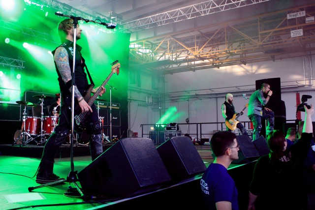 Drowning Pool plays for the troops at Storck Barracks