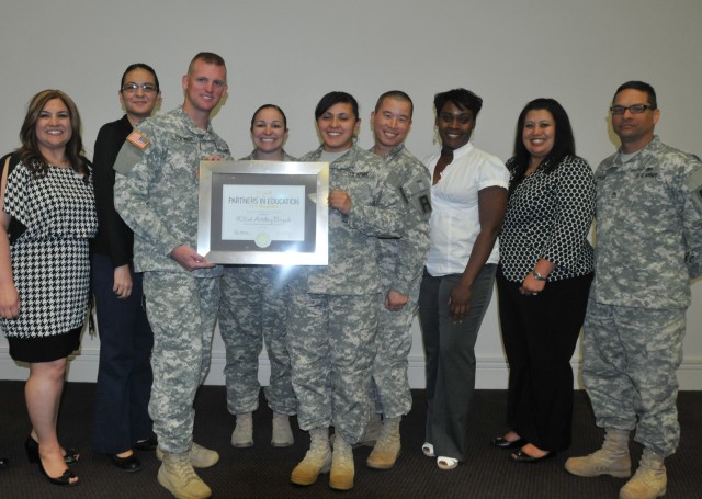 402nd FA recognized for mentoring Partners in Education students