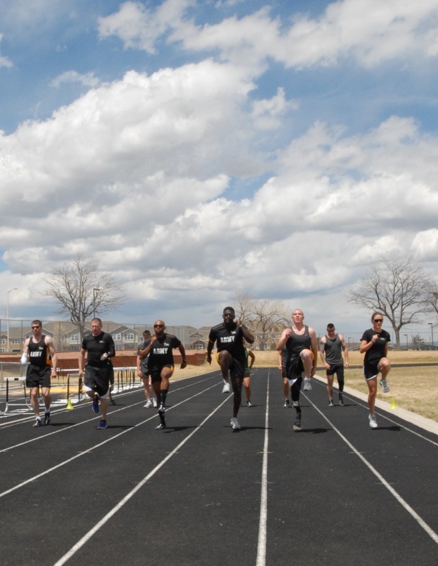U.S. Army Soldiers Train During Track and Field Practice