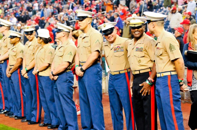 Marines show their Natitude at MLB Marine appreciation day