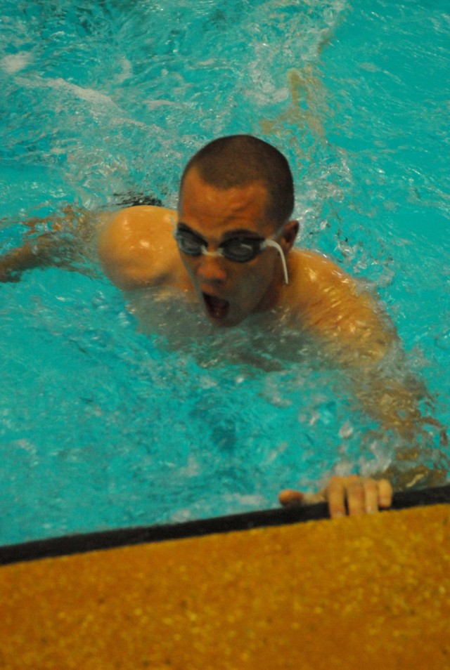 Sgt. Ryan McIntosh Finishes a Lap During Training