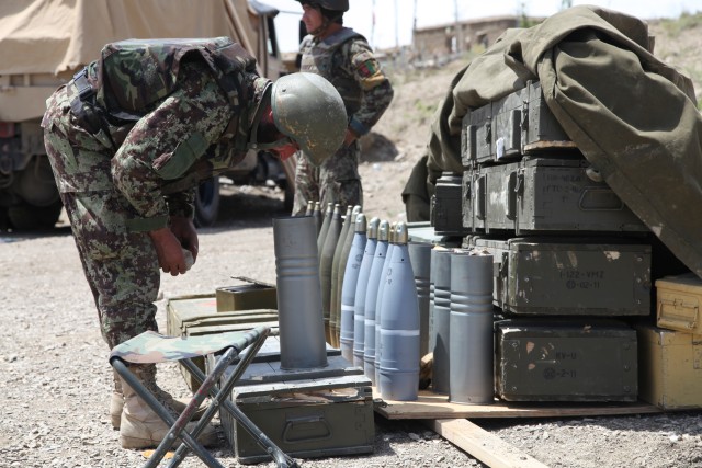 Afghan artillery soldiers support Operation Pamier