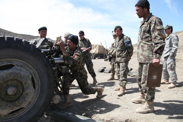 Afghan artillery soldiers support Operation Pamier