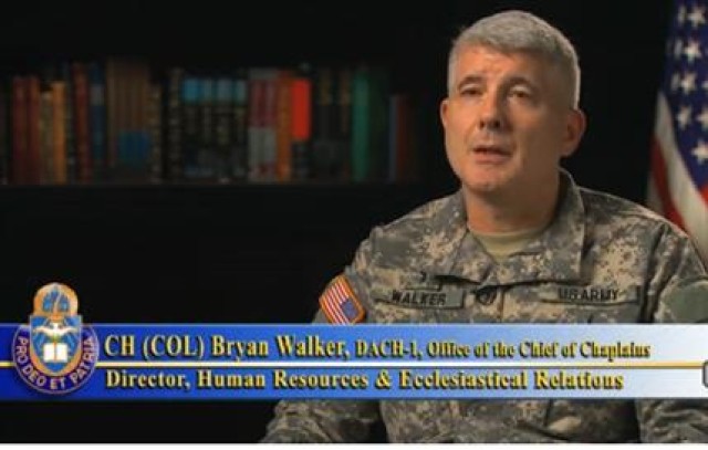 Chaplain (Col.) Bryan Walker, Personnel Director, Office of the Chief of Chaplains