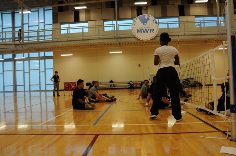 Warrior Games wheelchair basketball and sitting volleyball practice ...