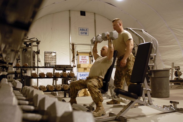 Building 'Able Gym': Deployed soldiers combine engineer skills with passion for fitness