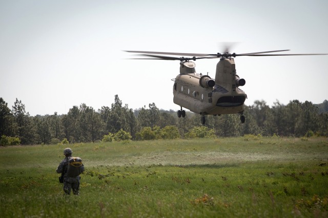 Indian, US Paratroopers make helicopter jump