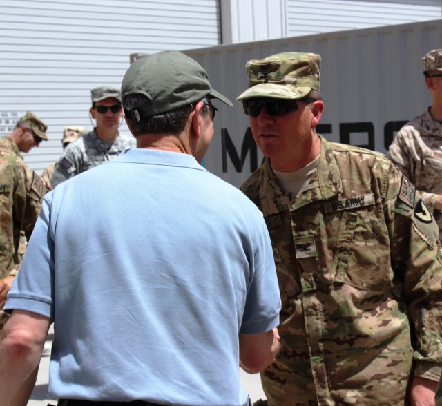401st AFSB commander greets Assistant Secretary of Defense for Logistics & Materiel Readiness